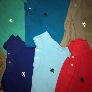 Lot of 6 XL Express S/S Polos, Men’s, pre-owned